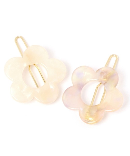 GLOBAL WORK（グローバルワーク）の「フラワーセットピン/AND YUA ANY/180526（ヘアピン・キッズ・ピンク/パープル系その他5・FREE）」の7枚目の写真