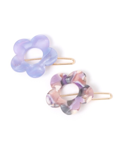 GLOBAL WORK（グローバルワーク）の「フラワーセットピン/AND YUA ANY/180526（ヘアピン・キッズ・ピンク/パープル系その他5・FREE）」の3枚目の写真