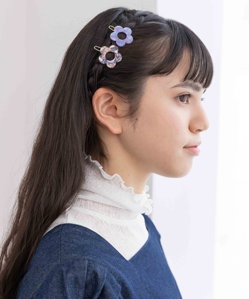 GLOBAL WORK（グローバルワーク）の「フラワーセットピン/AND YUA ANY/180526（ヘアピン・キッズ・ピンク/パープル系その他5・FREE）」の11枚目の写真