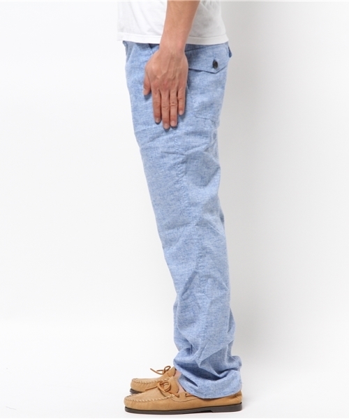 OUTLET（アウトレット）の「【CIAOPANIC TYPY】リネンポリリブイージーパンツ（その他パンツ・メンズ・ブルー・LARGE/SMALL/MEDIUM）」の2枚目の写真