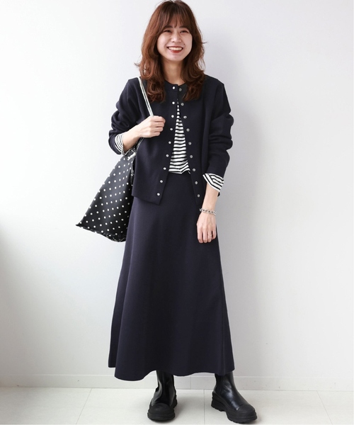 JOURNAL STANDARD relume(ジャーナルスタンダード レリューム)の「《WEB限定追加2》ウォッシャブルスポンジニットフレアスカート(スカート・レディース・ホワイト/ブラック/ネイビー・FREE)」の6枚目の写真