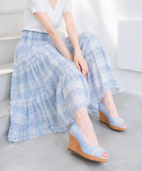 coca(ANDEX shoes product)(コカ)の「オープントゥシースルーウエッジサンダル(パンプス・レディース・ベージュ/ブラック/ブルー・22.5cm/23cm/23.5cm/24cm/24.5cm)」の22枚目の写真