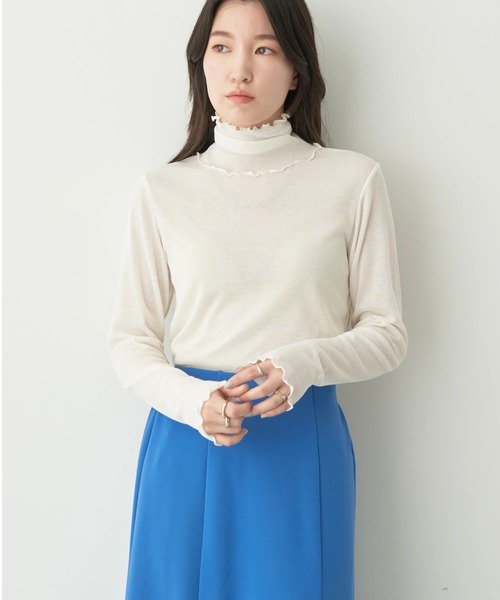 earth music&ecology（アースミュージックアンドエコロジー）の「シアータートルメロープルオーバー（Tシャツ/カットソー・レディース・ブラック/オフホワイト/オレンジ/ブルー/グリーン・S/M）」の2枚目の写真