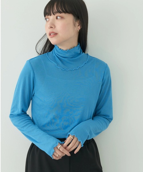 earth music&ecology（アースミュージックアンドエコロジー）の「シアータートルメロープルオーバー（Tシャツ/カットソー・レディース・ブラック/オフホワイト/オレンジ/ブルー/グリーン・S/M）」の5枚目の写真