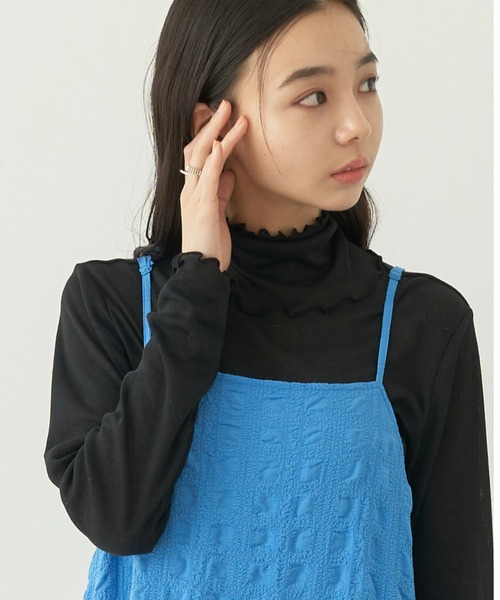 earth music&ecology（アースミュージックアンドエコロジー）の「シアータートルメロープルオーバー（Tシャツ/カットソー・レディース・ブラック/オフホワイト/オレンジ/ブルー/グリーン・S/M）」の3枚目の写真