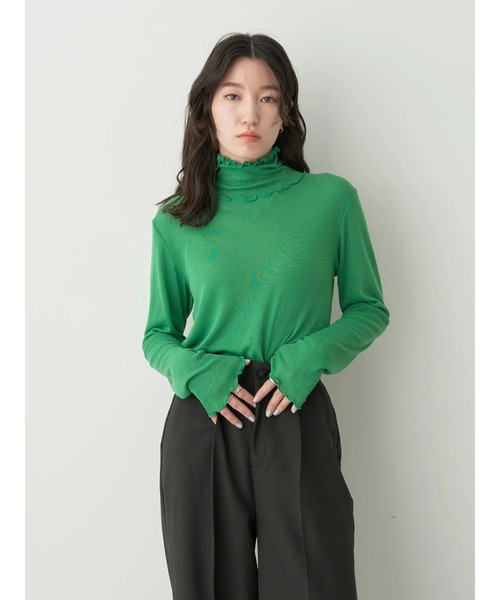 earth music&ecology（アースミュージックアンドエコロジー）の「シアータートルメロープルオーバー（Tシャツ/カットソー・レディース・ブラック/オフホワイト/オレンジ/ブルー/グリーン・S/M）」の9枚目の写真