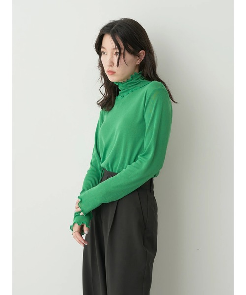 earth music&ecology（アースミュージックアンドエコロジー）の「シアータートルメロープルオーバー（Tシャツ/カットソー・レディース・ブラック/オフホワイト/オレンジ/ブルー/グリーン・S/M）」の10枚目の写真