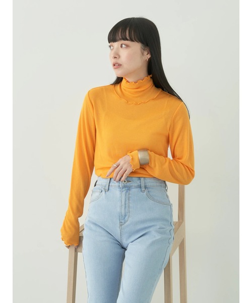 earth music&ecology（アースミュージックアンドエコロジー）の「シアータートルメロープルオーバー（Tシャツ/カットソー・レディース・ブラック/オフホワイト/オレンジ/ブルー/グリーン・S/M）」の20枚目の写真