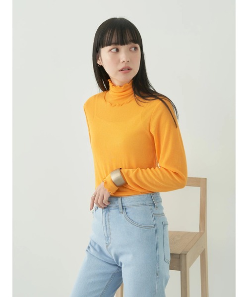 earth music&ecology（アースミュージックアンドエコロジー）の「シアータートルメロープルオーバー（Tシャツ/カットソー・レディース・ブラック/オフホワイト/オレンジ/ブルー/グリーン・S/M）」の21枚目の写真