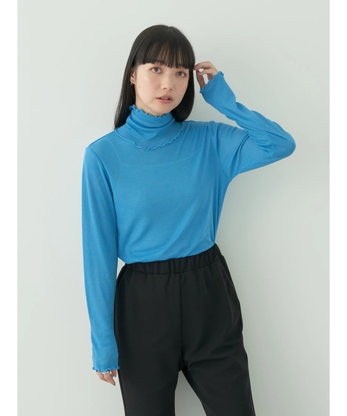 earth music&ecology（アースミュージックアンドエコロジー）の「シアータートルメロープルオーバー（Tシャツ/カットソー・レディース・ブラック/オフホワイト/オレンジ/ブルー/グリーン・S/M）」の22枚目の写真