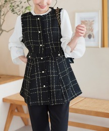 KOBE LETTUCE | パールボタンツイードペプラムベストジャケット(ベスト)