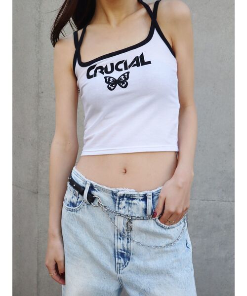 EMODA(エモダ)の「リンガーWストラップキャミ(キャミソール・レディース・ホワイト/ブラック/グレー/ブルー・FREE)」の18枚目の写真