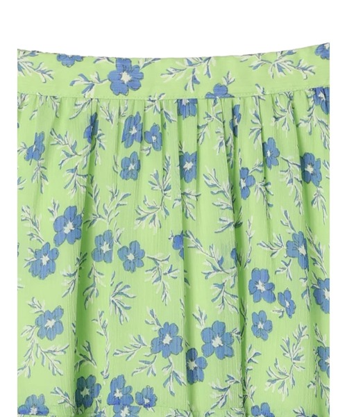 earth music&ecology（アースミュージックアンドエコロジー）の「フラワーティアードスカート（スカート・レディース・グリーン系その他3/ライトグレー/ライトブルー・FREE）」の7枚目の写真