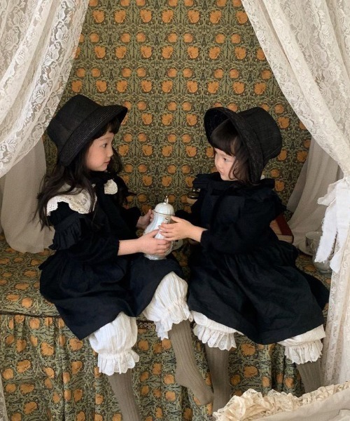 Casselini（キャセリーニ）の「Casselini(キャセリーニ)kidsボンネットハット（ハット・キッズ・グリーン/ピンク/ブラック・FREE）」の2枚目の写真