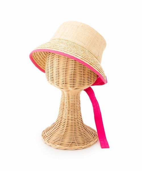 Casselini（キャセリーニ）の「Casselini(キャセリーニ)kidsボンネットハット（ハット・キッズ・グリーン/ピンク/ブラック・FREE）」の5枚目の写真