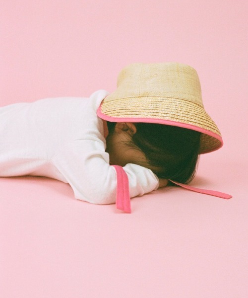 Casselini（キャセリーニ）の「Casselini(キャセリーニ)kidsボンネットハット（ハット・キッズ・グリーン/ピンク/ブラック・FREE）」の12枚目の写真