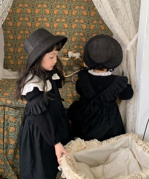 Casselini（キャセリーニ）の「Casselini(キャセリーニ)kidsボンネットハット（ハット・キッズ・グリーン/ピンク/ブラック・FREE）」の17枚目の写真