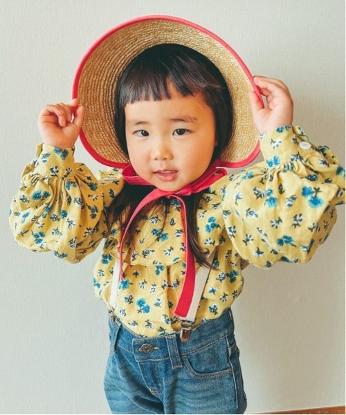 Casselini（キャセリーニ）の「Casselini(キャセリーニ)kidsボンネットハット（ハット・キッズ・グリーン/ピンク/ブラック・FREE）」の15枚目の写真