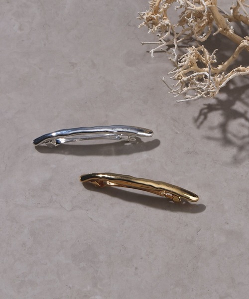 A part by(アパートバイ)の「ナローバレッタ_M(バレッタ/ヘアクリップ・レディース・GOLD/Silver・FREE)」の3枚目の写真