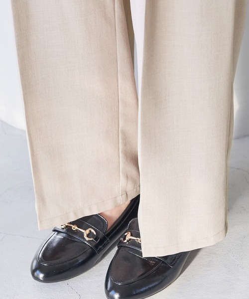 ROPE' PICNIC（ロペピクニック）の「セットアップ対応/麻調シアーハイウエストパンツ（その他パンツ・レディース・ベージュ/チャコールグレー/カーキ/ターコイズブルー・36/40/38）」の7枚目の写真