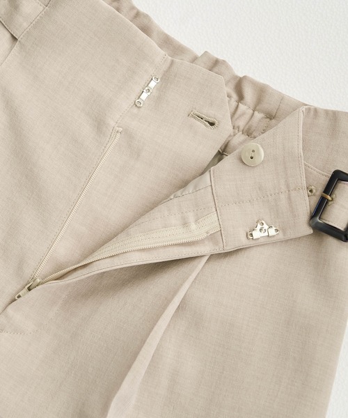 ROPE' PICNIC（ロペピクニック）の「セットアップ対応/麻調シアーハイウエストパンツ（その他パンツ・レディース・ベージュ/チャコールグレー/カーキ/ターコイズブルー・36/40/38）」の12枚目の写真