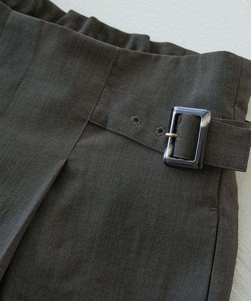 ROPE' PICNIC（ロペピクニック）の「セットアップ対応/麻調シアーハイウエストパンツ（その他パンツ・レディース・ベージュ/チャコールグレー/カーキ/ターコイズブルー・36/40/38）」の8枚目の写真