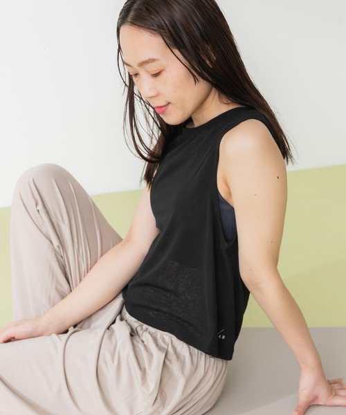 URBAN RESEARCH Sonny Label（アーバンリサーチサニーレーベル）の「SLAB Short Tank-top（タンクトップ・レディース・ブラック/オフホワイト・FREE）」の3枚目の写真