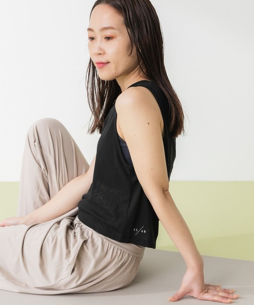URBAN RESEARCH Sonny Label（アーバンリサーチサニーレーベル）の「SLAB Short Tank-top（タンクトップ・レディース・ブラック/オフホワイト・FREE）」の4枚目の写真