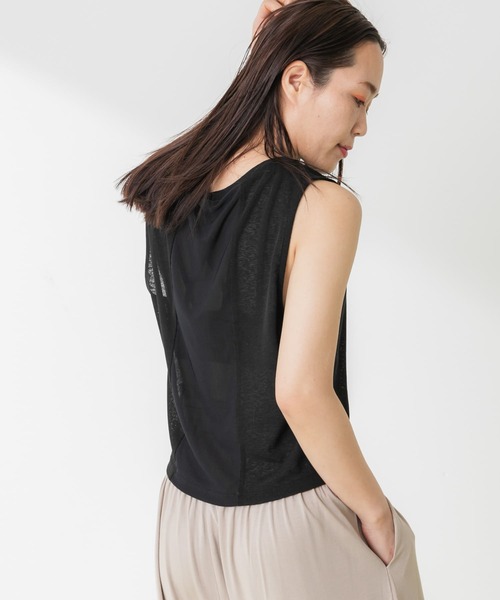 URBAN RESEARCH Sonny Label（アーバンリサーチサニーレーベル）の「SLAB Short Tank-top（タンクトップ・レディース・ブラック/オフホワイト・FREE）」の9枚目の写真