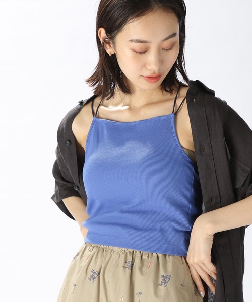 niko and...（ニコアンド）の「ルームドライ/クロップカップキャミソール（キャミソール・レディース・ライトグリーン/ブルー/アイボリー/ブラック・LARGE/MEDIUM）」の4枚目の写真