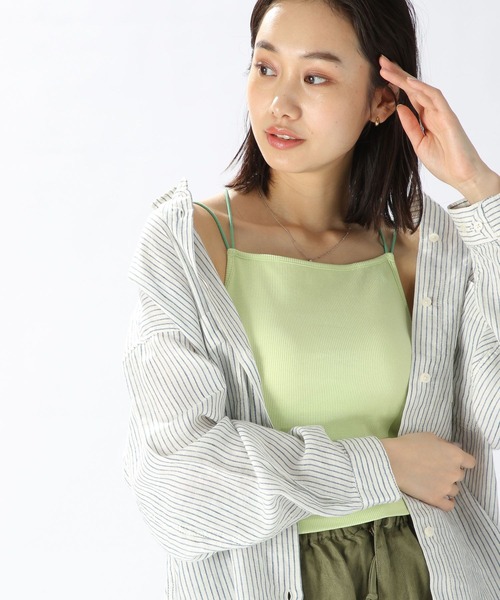 niko and...（ニコアンド）の「ルームドライ/クロップカップキャミソール（キャミソール・レディース・ライトグリーン/ブルー/アイボリー/ブラック・LARGE/MEDIUM）」の20枚目の写真