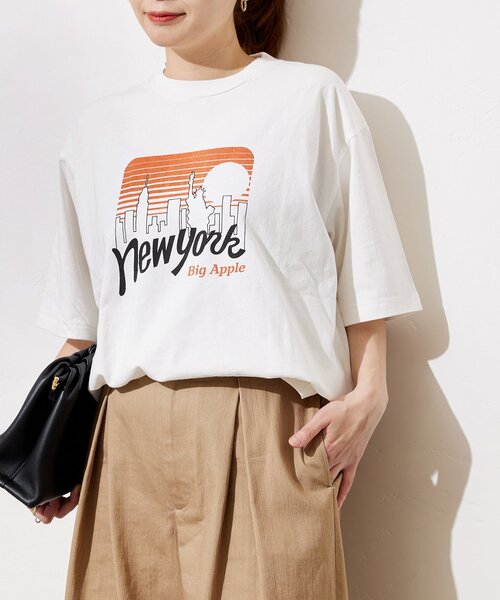 JOURNAL STANDARD(ジャーナルスタンダード)の「【HANDTEX/ハンドテックス】ロゴプリントTシャツ(Tシャツ/カットソー・レディース・グレー/チャコールグレー/ホワイト/ブラック/ホワイト系その他・FREE)」の3枚目の写真