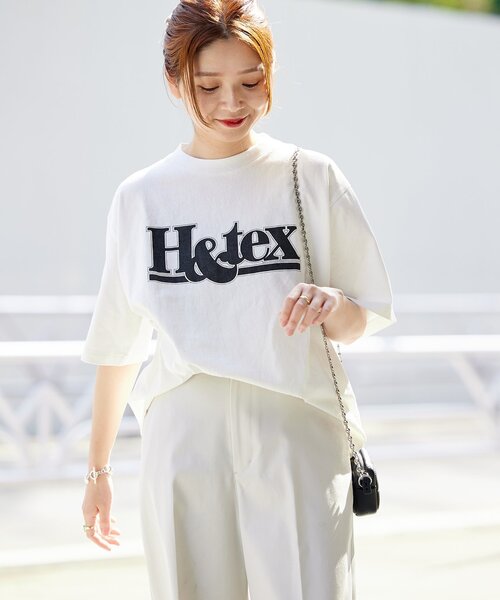 JOURNAL STANDARD(ジャーナルスタンダード)の「【HANDTEX/ハンドテックス】ロゴプリントTシャツ(Tシャツ/カットソー・レディース・グレー/チャコールグレー/ホワイト/ブラック/ホワイト系その他・FREE)」の2枚目の写真