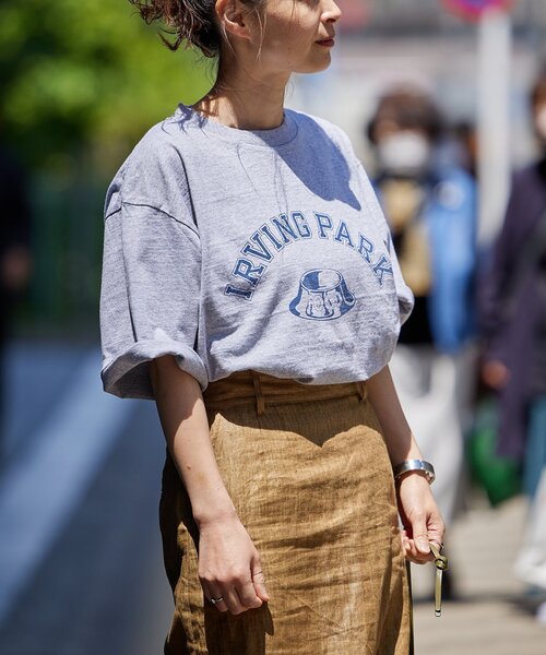 JOURNAL STANDARD(ジャーナルスタンダード)の「【HANDTEX/ハンドテックス】ロゴプリントTシャツ(Tシャツ/カットソー・レディース・グレー/チャコールグレー/ホワイト/ブラック/ホワイト系その他・FREE)」の13枚目の写真