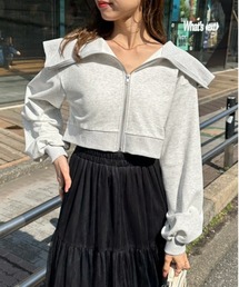 セーラーカラージップアップスウェット