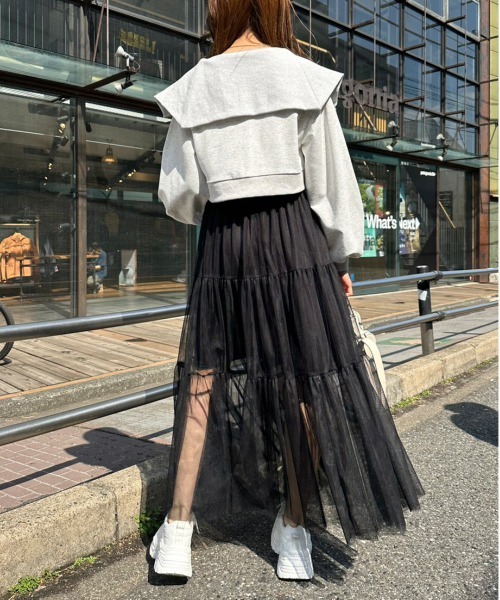 OLIVE des OLIVE(オリーブデオリーブ)の「セーラーカラージップアップスウェット(パーカー・レディース・オフホワイト/オートミール/ホワイト系その他・FREE)」の11枚目の写真