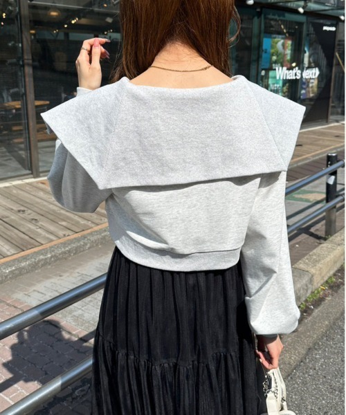 OLIVE des OLIVE(オリーブデオリーブ)の「セーラーカラージップアップスウェット(パーカー・レディース・オフホワイト/オートミール/ホワイト系その他・FREE)」の14枚目の写真