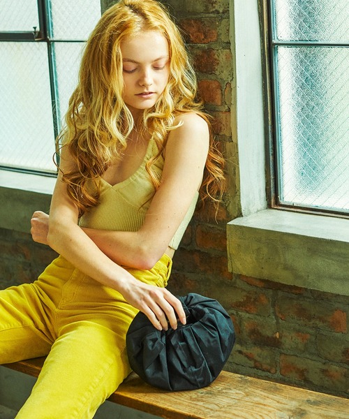 HELOYSE（エロイーズ）の「HELOYSE/エロイーズ CROISSANT SHANTUNG NEO MINI ミニバッグ ホーボーバッグ ハンドバッグ（ハンドバッグ・レディース・ブラック/ターコイズブルー・FREE）」の2枚目の写真