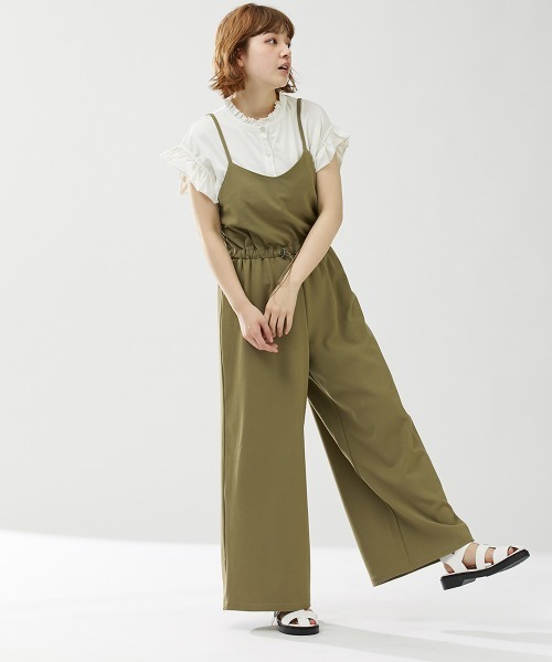 Le temps riche（ルタンリッシュ）の「前後２ＷＡＹフリルブラウス風トップス ＜Le temps riche＞（Tシャツ/カットソー・レディース・ホワイト/ブラック/カーキ/ピンク・M～Ｌ）」の6枚目の写真