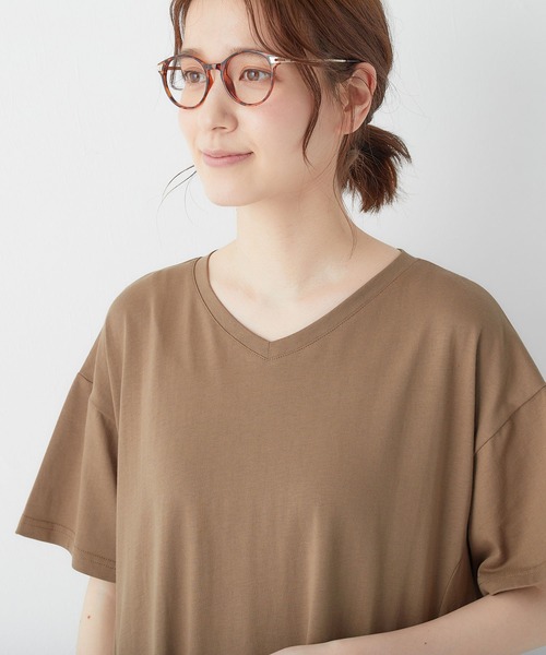 Viola e Viola(ヴィオラエヴィオラ)の「【UVカット&汗ジミ防止】カットソーロングフレアーワンピース(ワンピース・レディース・ライトグリーン/モカ/アイボリー/パープル/スミクロ・MEDIUM/LARGE/XX-LARGE/X-LARGE)」の17枚目の写真