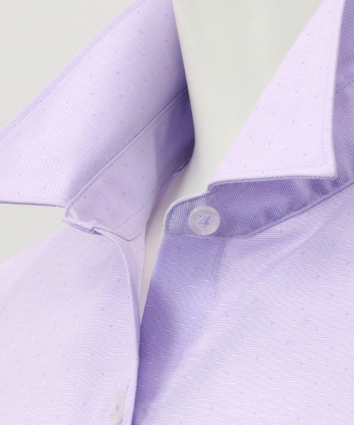 TOKYO SHIRTS（トウキョウシャツ）の「形態安定ノーアイロン レギュラー 七分袖ビジネスワイシャツ（ビジネスシャツ・レディース・パープル・S/M/L/LL/XL）」の2枚目の写真