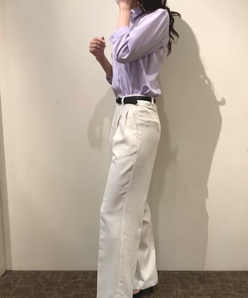 TOKYO SHIRTS（トウキョウシャツ）の「形態安定ノーアイロン レギュラー 七分袖ビジネスワイシャツ（ビジネスシャツ・レディース・パープル・S/M/L/LL/XL）」の7枚目の写真