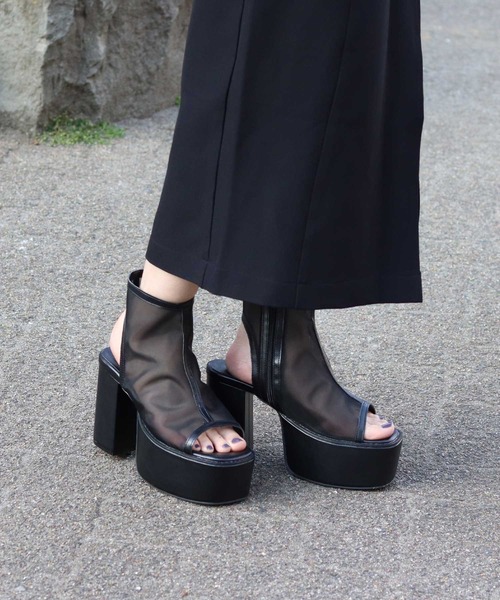 LOVEHUNTER（ラブハンター）の「LOVEHUNTER /ボリュームソール サボ 厚底 シアーブーツ サンダル (1590)（サンダル・レディース・アイボリー/ブラック/ホワイト系その他/ブラック系その他/シルバー/シルバー系その他・LL/S/M/L）」の9枚目の写真