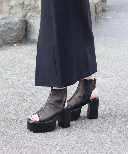 LOVEHUNTER（ラブハンター）の「LOVEHUNTER /ボリュームソール サボ 厚底 シアーブーツ サンダル (1590)（サンダル・レディース・アイボリー/ブラック/ホワイト系その他/ブラック系その他/シルバー/シルバー系その他・LL/S/M/L）」の10枚目の写真