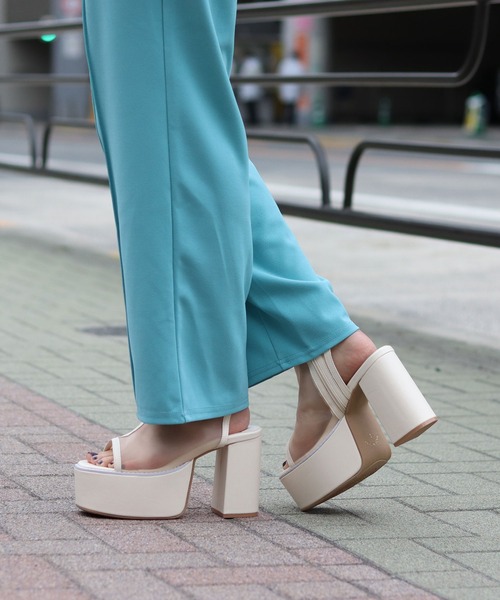 LOVEHUNTER（ラブハンター）の「LOVEHUNTER /ボリュームソール サボ 厚底 シアーブーツ サンダル (1590)（サンダル・レディース・アイボリー/ブラック/ホワイト系その他/ブラック系その他/シルバー/シルバー系その他・LL/S/M/L）」の8枚目の写真