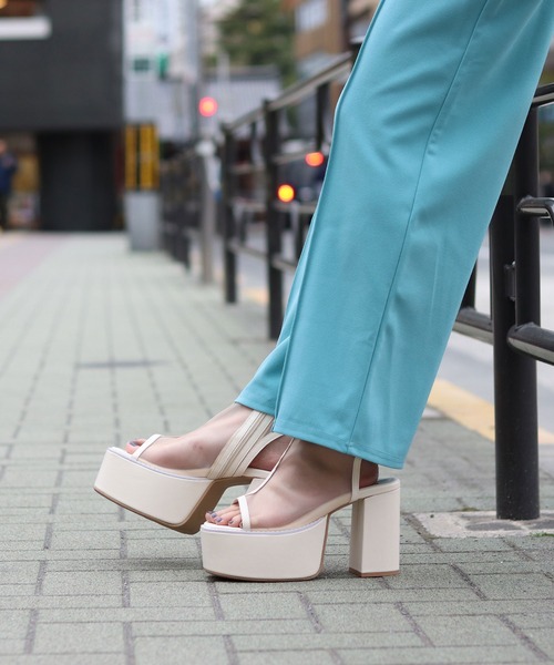 LOVEHUNTER（ラブハンター）の「LOVEHUNTER /ボリュームソール サボ 厚底 シアーブーツ サンダル (1590)（サンダル・レディース・アイボリー/ブラック/ホワイト系その他/ブラック系その他/シルバー/シルバー系その他・LL/S/M/L）」の7枚目の写真