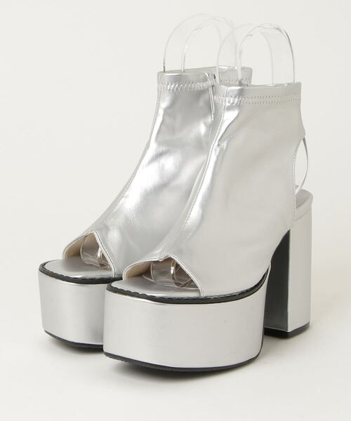 LOVEHUNTER（ラブハンター）の「LOVEHUNTER /ボリュームソール サボ 厚底 シアーブーツ サンダル (1590)（サンダル・レディース・アイボリー/ブラック/ホワイト系その他/ブラック系その他/シルバー/シルバー系その他・LL/S/M/L）」の20枚目の写真