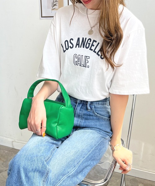 Futier land(フューティアランド)の「【綿100%】ロサンゼルスロゴTシャツ(Tシャツ/カットソー・レディース・ホワイト/ブラック/ブラウン・FREE)」の7枚目の写真