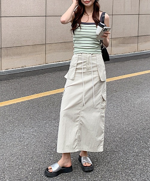 aimoha(アイモハ)の「カーゴスカート(スカート・レディース・グレー/ベージュ・MEDIUM/LARGE)」の10枚目の写真