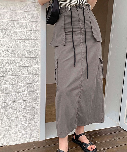 aimoha(アイモハ)の「カーゴスカート(スカート・レディース・グレー/ベージュ・MEDIUM/LARGE)」の16枚目の写真